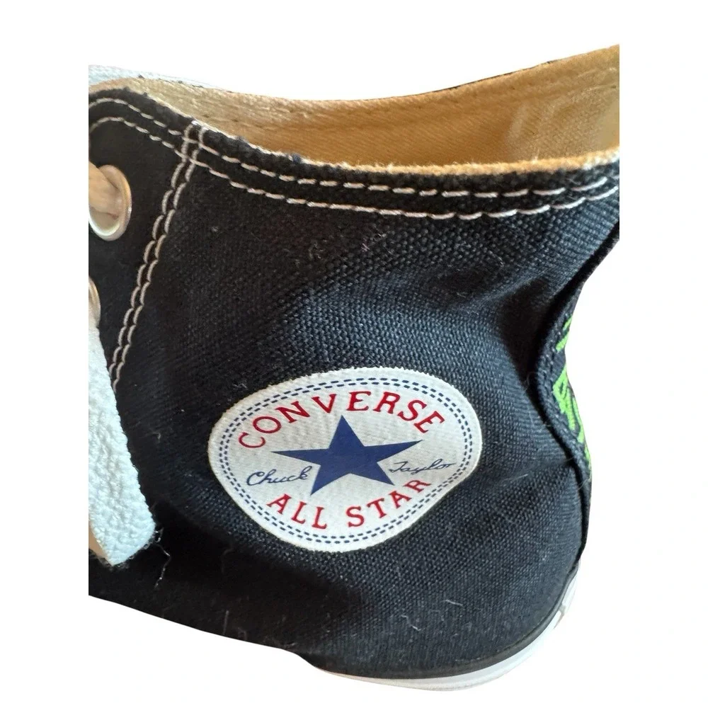 Custom Black White Converse Teenage Mutant Ninja Turtles Sz Men's 9/Women's Sz11 - Picture 7 of 10